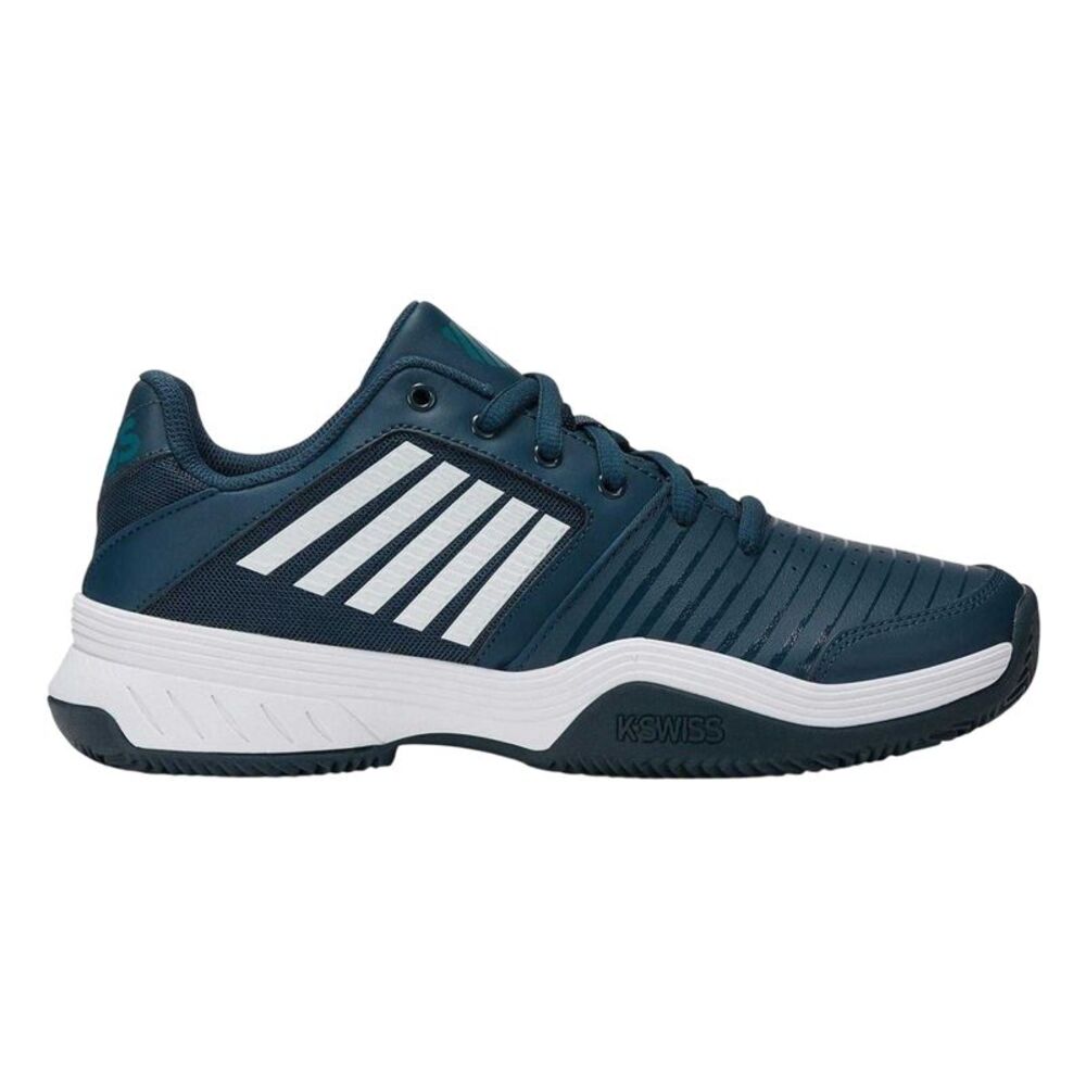 K-Swiss Mens Swis Court Express Leather Sneakers / Teal/White/Aqua